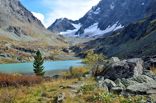 Rússia Montanhas Altai Lago Kuyguk Kuiguk Outono — Fotografia de Stock