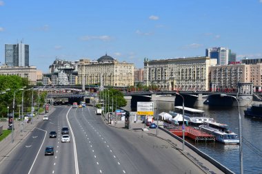 Moskova, Rusya, Mayıs, 08, 2018. Pier 