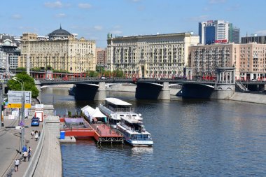 Moskova, Rusya, Mayıs, 08, 2018. Pier 