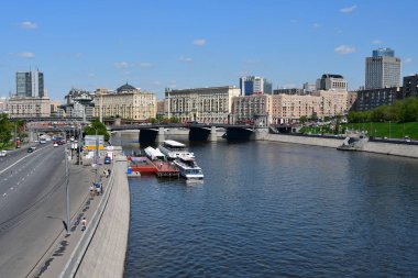 Moskova, Rusya, Mayıs, 08, 2018. Pier 