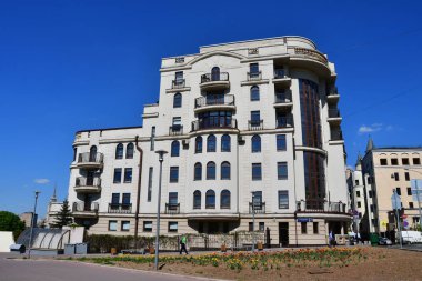 Moskova, Rusya, Mayıs, 08, 2018. 7 inci Rostovsky lane, evi 11, Moskova