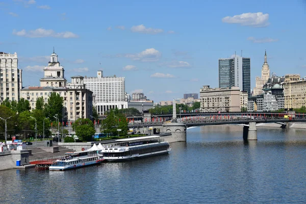 Mosca Russia Maggio 2018 Molo Stazione Kievsky Argine Berezhkovskaya Giorno — Foto Stock