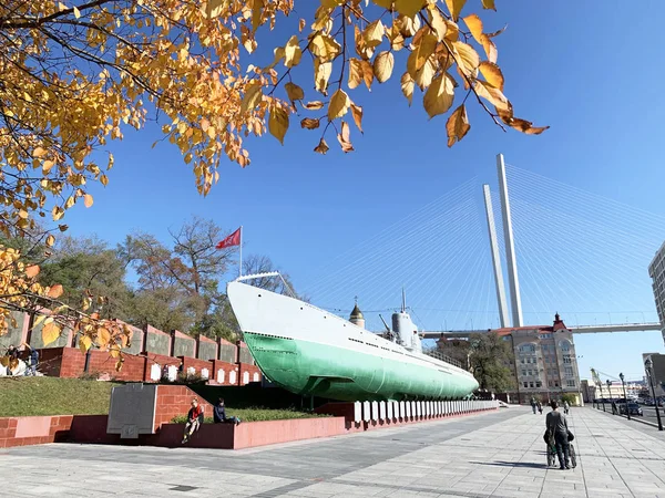 Vladivostok Rusia Octubre 2019 Gente Caminando Largo Del Paseo Marítimo — Foto de Stock