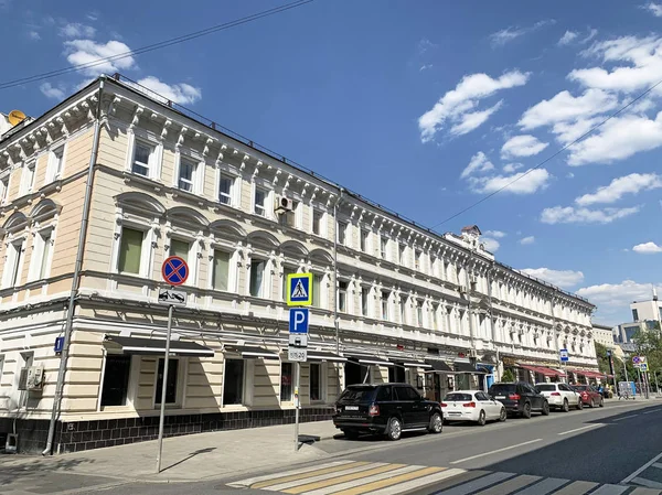 Moscovo Rússia Junho 2019 Rua Sretenka Casa Antigo Apartamento Baseado — Fotografia de Stock