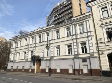 Moskova, Rusya, 13 Kasım 2019. Moskova, Spiridonovka sokağı, ev 6. 1903-1904 yılları arasında bu evde şair Alexander Blok yaşarmış.