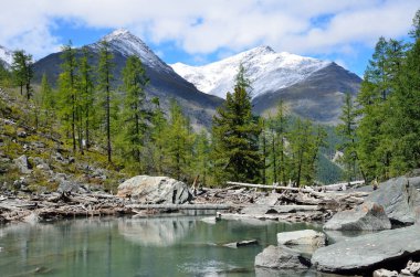 Büyük Shavlinskoe Gölü, Altay Dağları, Rusya Federasyonu