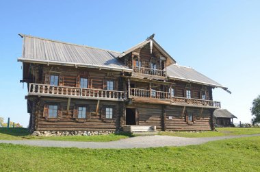 Kizhi, Karelia, Eylül 12, 2015. Kizhi 'deki Nestor Oşevnev' in evi. Rusya, Karelia