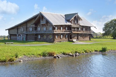 Kizhi, Karelia, Eylül 12, 2015. Kizhi 'deki Nestor Oşevnev' in evi. Rusya, Karelia