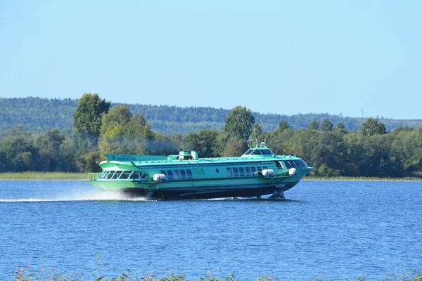 Kizhi Karelia Září 2015 Loď Meteor 210 Jezera Onega Rusko — Stock fotografie