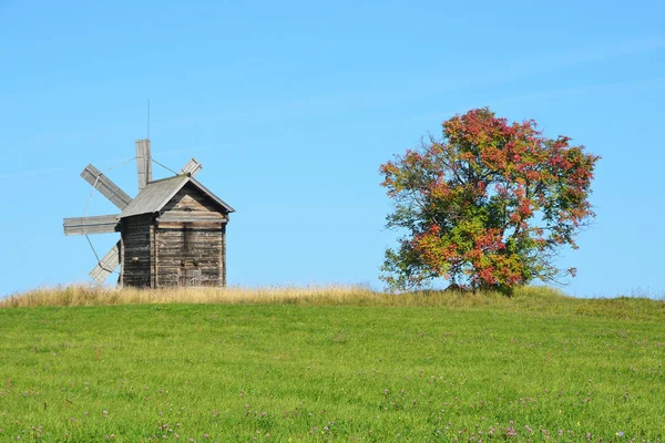 Windmill Village Volkostrov Built Peasant Bikanin 1928 Russia Karelia Kizhi — Stock Photo, Image