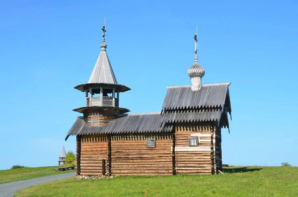 Kizhi Karelia Rusya Yazın Onega Gölü Kıyısında Başmelek Michael Şapeli — Stok fotoğraf