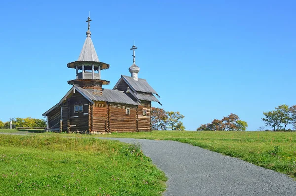 Kizhi Karelia Russia Chapel Archangel Michael Bank Onega Lake Summer — Stock Photo, Image