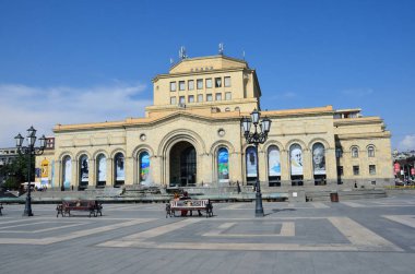 Erivan, Ermenistan, 06 Eylül 2014. Ermeni sahne: Ulusal Tarih Müzesi Ermenistan insanlar