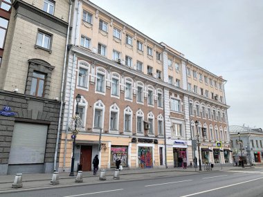 Moskova, Rusya, 21 Aralık 2019. Maroseyka sokağı, ev 10 - apartman dairesi R. A. von Kolbe (1882, mimar N. V. Karneev; 1899, mimar E. S. Yuditsky)