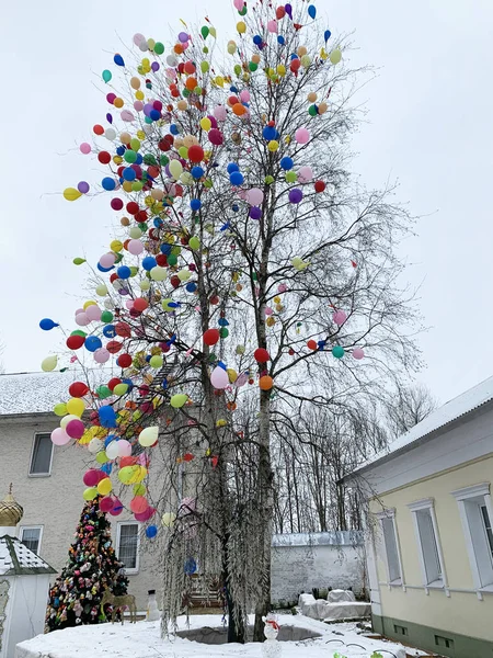 Ostashkov Region Tver Rosja Styczeń 2020 Ozdoba Dla Narodzenia Panny — Zdjęcie stockowe