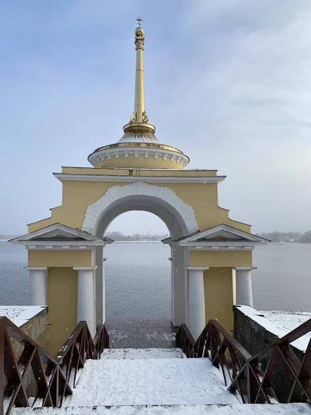 Nilo Stolobenskaja Nilov Hermitage Orthodox Klooster Winter Bisschopswerf Rusland Regio — Stockfoto