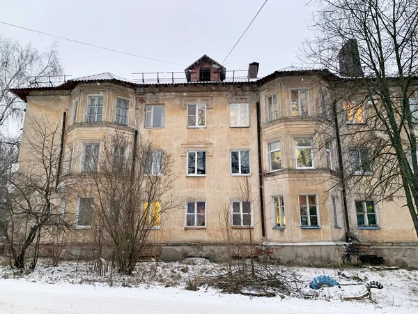 Ostashkov Rússia Janeiro 2020 Casa Velha Lunacharsky Pista Ostashkov Rússia — Fotografia de Stock