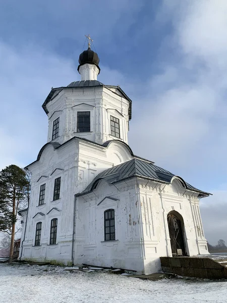 Klostret Nilo Stolobenskaja Nilov Öknar Tver Regionen Kyrkan Upphöjelse Korset — Stockfoto