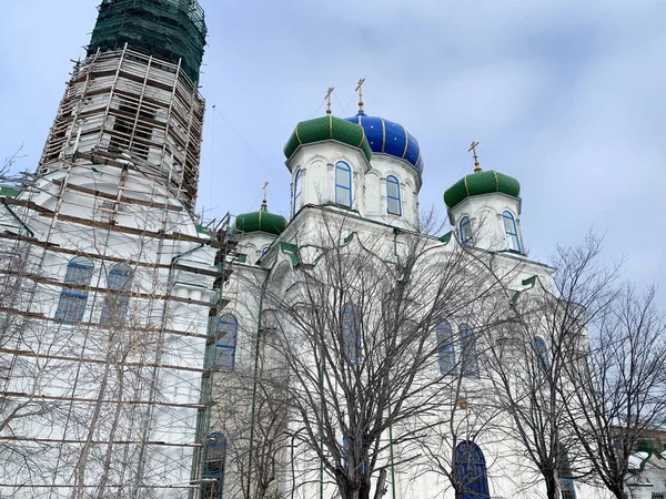 Catedral Natividad Kyshtym Invierno Restauración Región Chelyabinsk Rusia —  Fotos de Stock