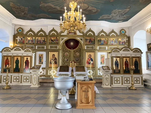 Kyshtym Rusia Enero 2020 Iconostasis Iglesia Del Descenso Del Espíritu — Foto de Stock