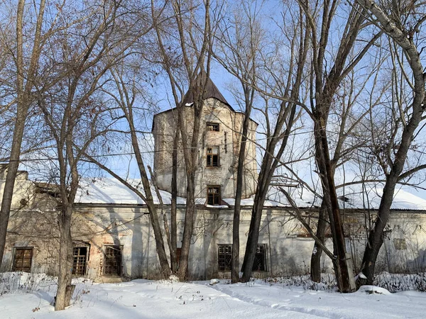 Torre Frammento Dell Ala Destra Nella Tenuta Demidov Kyshtym Secolo — Foto Stock