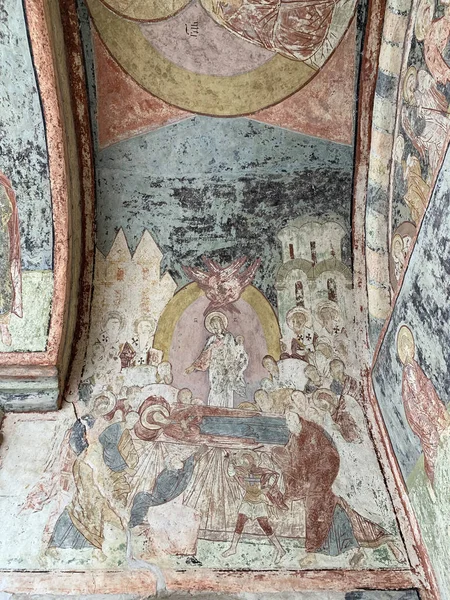 Kirillov Περιφέρεια Vologda Ρωσία Φεβρουάριος 2020 Αρχαίες Τοιχογραφίες Του Μοναστηριού — Φωτογραφία Αρχείου