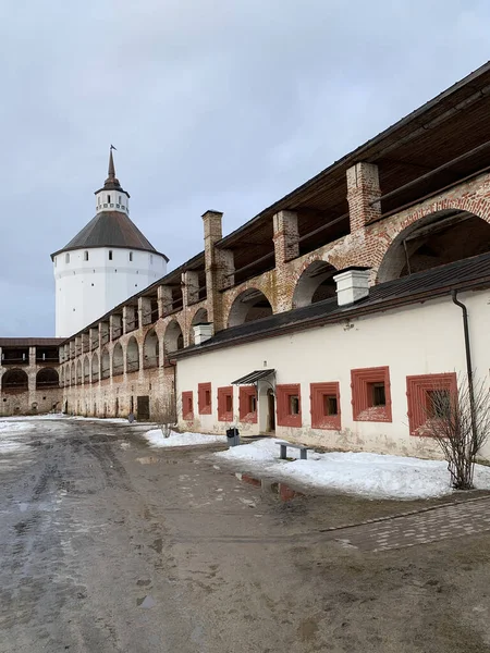 Monasterio Kirillo Belozersky Torre Vologda Galerías Murallas Fortaleza Rusia Vologda —  Fotos de Stock