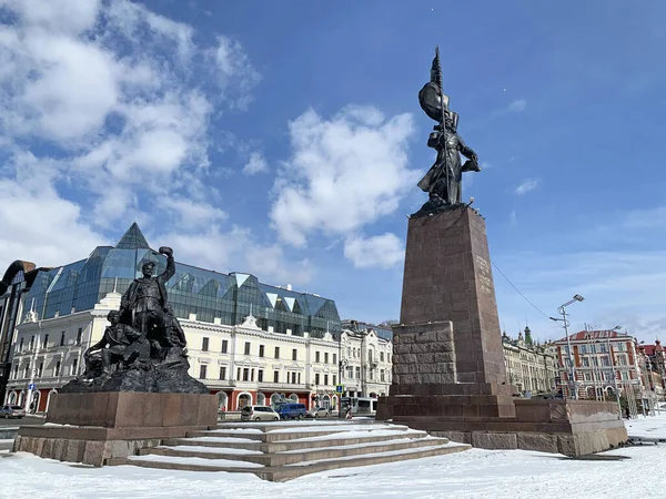 Vladivostok Rusia Marzo 2020 Monumento Los Combatientes Del Poder Soviético — Foto de Stock