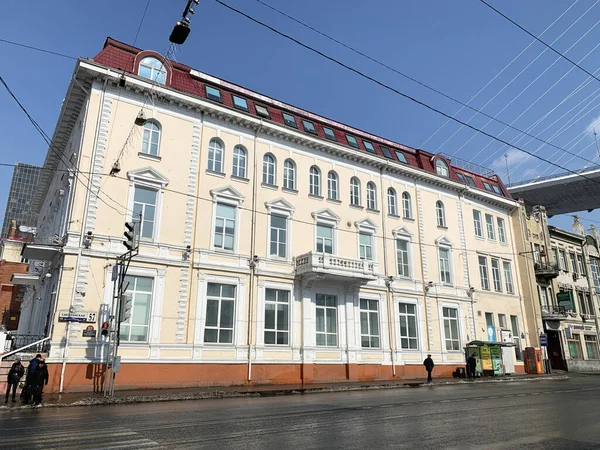 Vladivostok Russie Février 2020 Bâtiment Historique Est Ancien Hôtel Ville — Photo