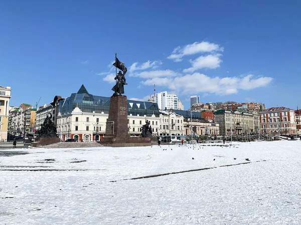 Vladivostok Rusia Marzo 2020 Monumento Los Combatientes Por Poder Los —  Fotos de Stock