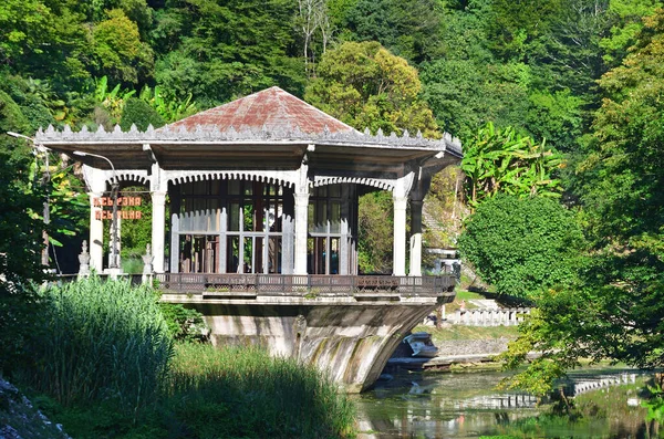 Abkhazie Nouvel Athos Ancien Pavillon Gare Psyrzskha Psyrtskha — Photo