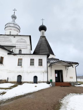 Kutsal Bakire İsa 'nın Doğumu Kilisesi, St. Martinian Kilisesi. Ferapontov Belozersky Bogoroditse-Rozhdestvensky Manastırı. Vologda bölgesi, Rusya