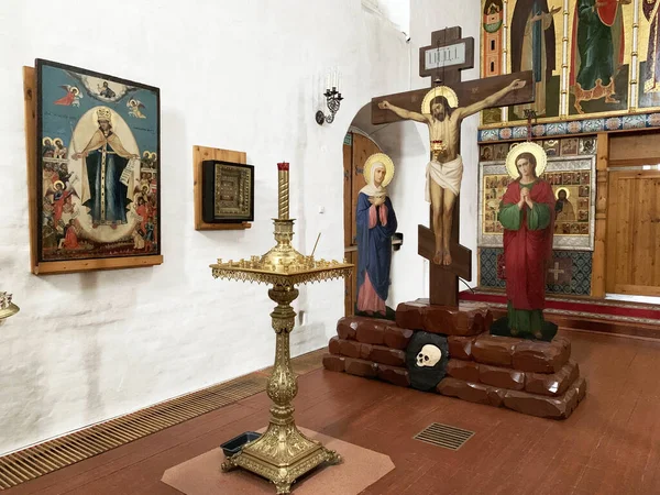 Vologda Rusia Febrero 2020 Interior Del Templo Superior Catedral Spassky — Foto de Stock