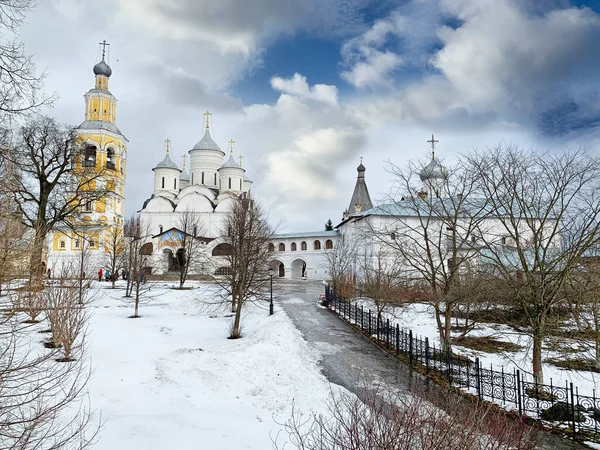 Vista Das Antigas Igrejas Mosteiro Spaso Prilutsky Vologda Rússia — Fotografia de Stock