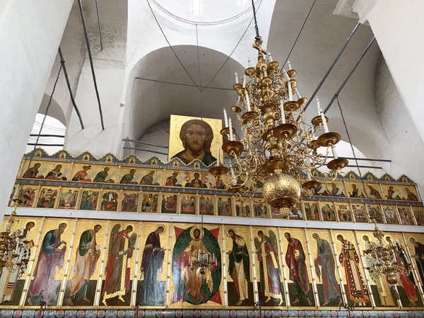 Vologda Russia Febbraio 2020 Iconostasi Del Tempio Superiore Della Cattedrale — Foto Stock