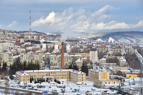 Zlatoust Cidade Inverno Dia Nublado Região Chelyabinsk Sul Ural — Fotografia de Stock