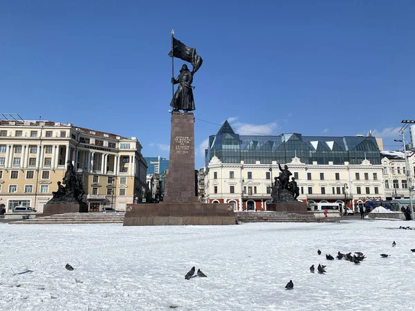 Vladivostok Rusia Marzo 2020 Monumento Los Combatientes Por Poder Los —  Fotos de Stock