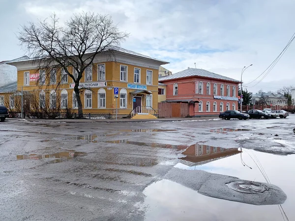 Vologda Rusko Únor 2020 Historické Budovy Ulici Lenin Ulice Pushkinskaya — Stock fotografie