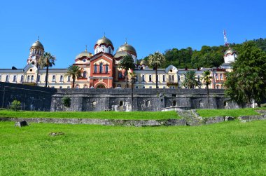  Abhazya, Antik Yeni Athos manastırı yazın Abhazya 'da