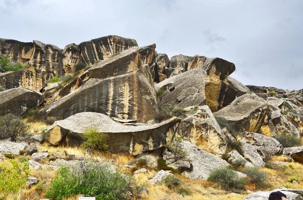 Gobustan Azerbaycan Eylül 2019 Gobustan Eyaleti Nin Tarihi Sanat Rezervleri — Stok fotoğraf