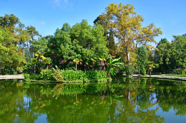 Abkhazia Small Island Pond New Athos — Stock Photo, Image