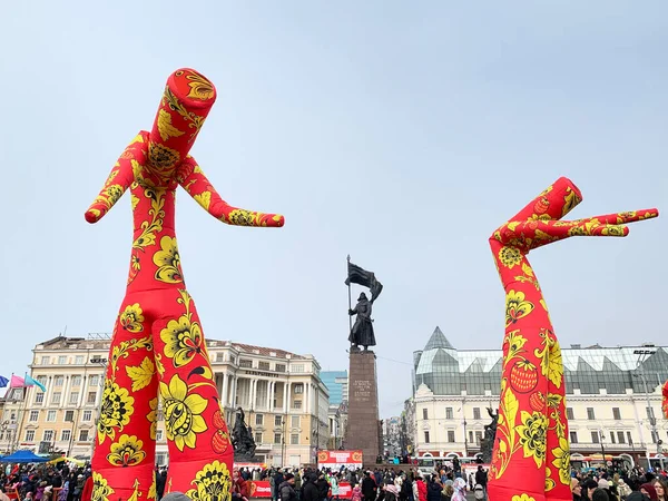 Владивосток Россия Марта 2020 Владивосток Торжества Площади Бойцов Революции Время — стоковое фото