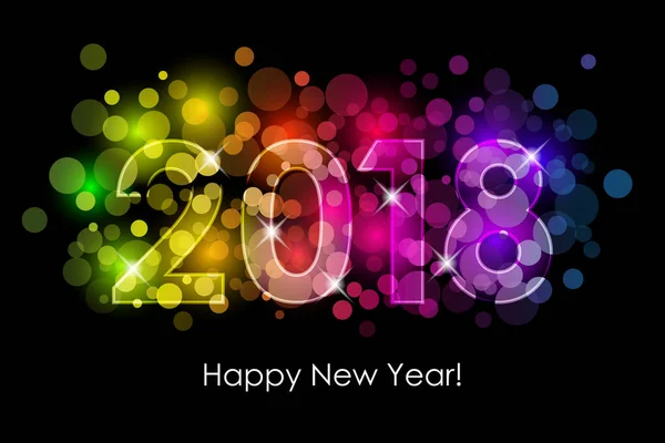 Вектор - 2018 С Новым годом красочный фон — стоковый вектор
