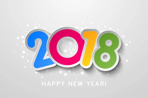 De kleurrijke achtergrond vector 2018 Happy New Year — Stockvector