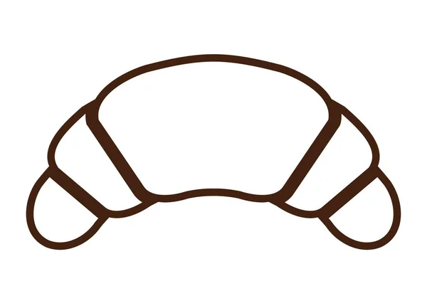 Illustrazione vettoriale - icona del croissant — Vettoriale Stock