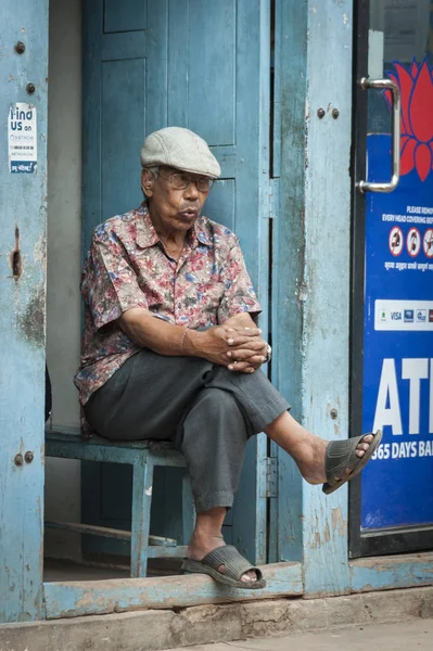 Bhaktapur Nepal Agosto 2018 Hombre Newari Nepalí Identificado Bhaktapur Nepal —  Fotos de Stock