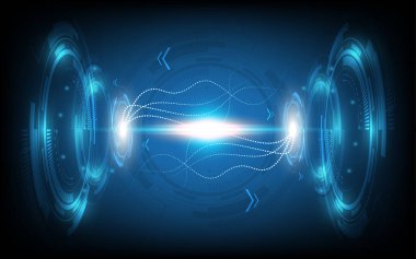 Soyut teknoloji arka plan iletişim kavramı yenilik vektör çizim