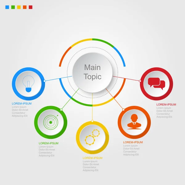 Vector de diseño infográfico Los pasos o procesos del concepto de negocio se pueden utilizar para la disposición del flujo de trabajo, diagrama, informe anual, diseño web — Vector de stock