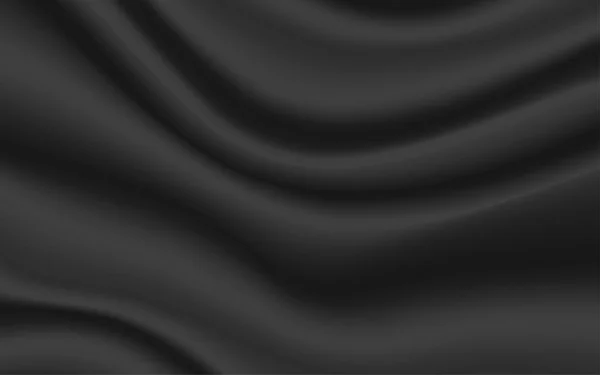 Μαύρο Μετάξι Σατέν Φόντο Λεία Υφή Φόντο — Διανυσματικό Αρχείο