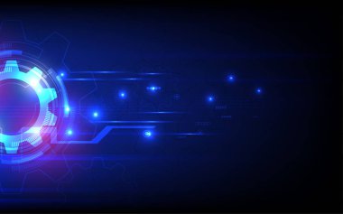 Soyut teknolojik altyapı yüksek teknoloji iletişim kavramı fütüristik dijital yenilik arka plan vektör çizim